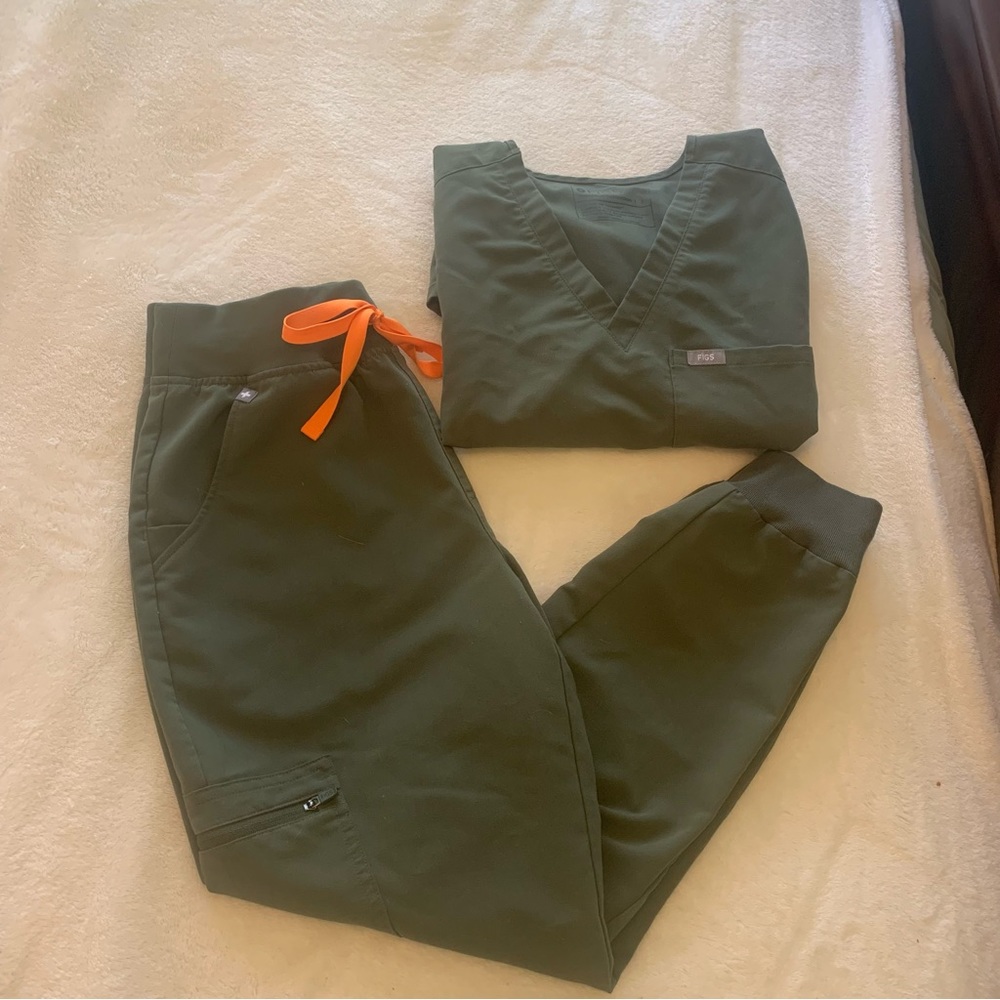 Figs Scrub Set Moss Size Small